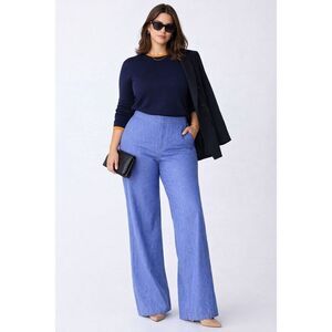 NWT CALLAS Milano Jane Wide-Leg Stretch Twill Jeans, Sz 14/16 $460 E36